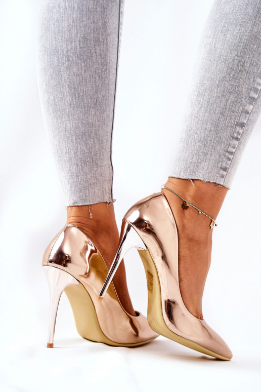 Elegant Mirror Stilettos Pink Gold... Elegant Mirror Stilettos Pink Gold...