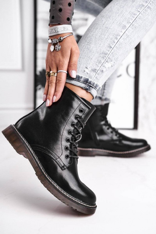 Women's Flat Boots Black Marita