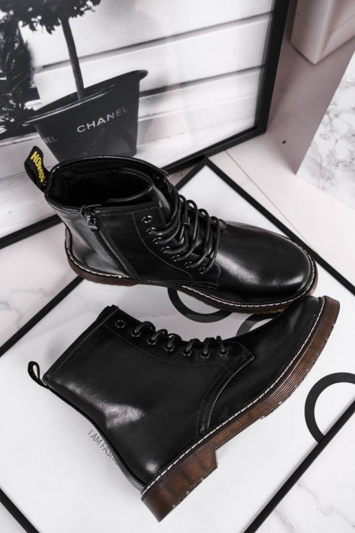 Juodi Moteriški kerziniai batai Marita Juodi Moteriški kerziniai batai Marita