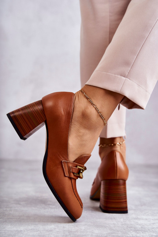 Leather Pumps With Chain Laura Messi... Leather Pumps With Chain Laura Messi...