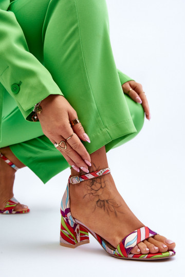 Patterned Low Heel Satin... 2