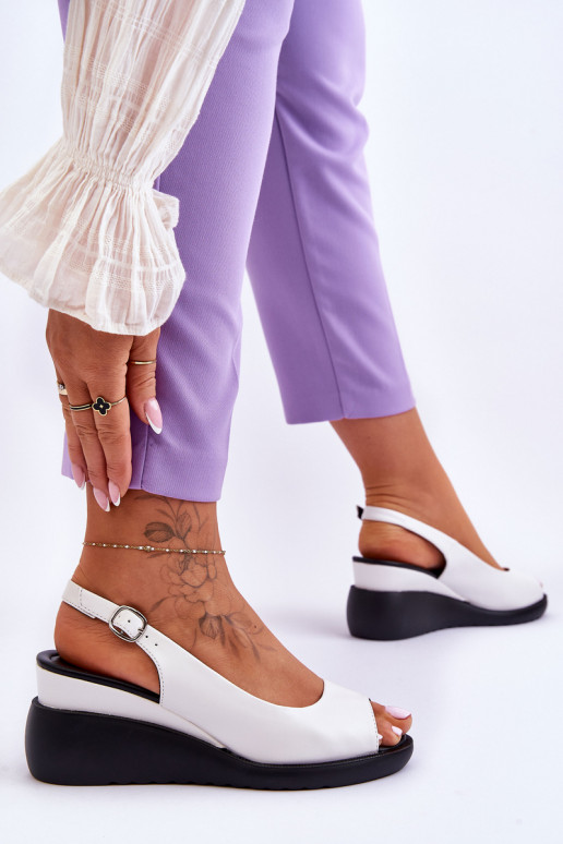 Women's Wedge Sandals Sergio Leone White Women's Wedge Sandals Sergio Leone White