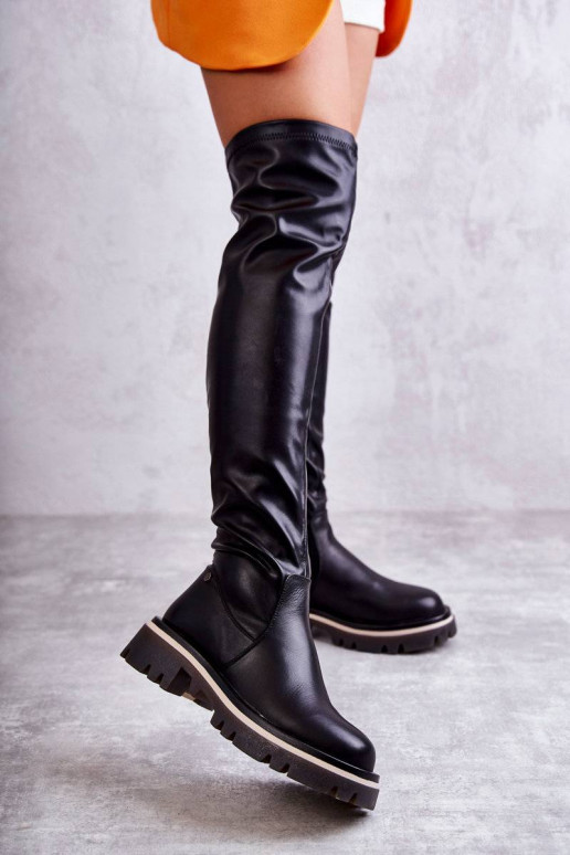 Leather boots Over the knee GOE... Leather boots Over the knee GOE...
