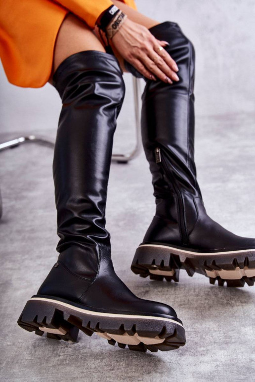 Leather boots Over the knee GOE... Leather boots Over the knee GOE...