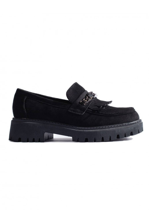suede black women's moccasins Shelovet