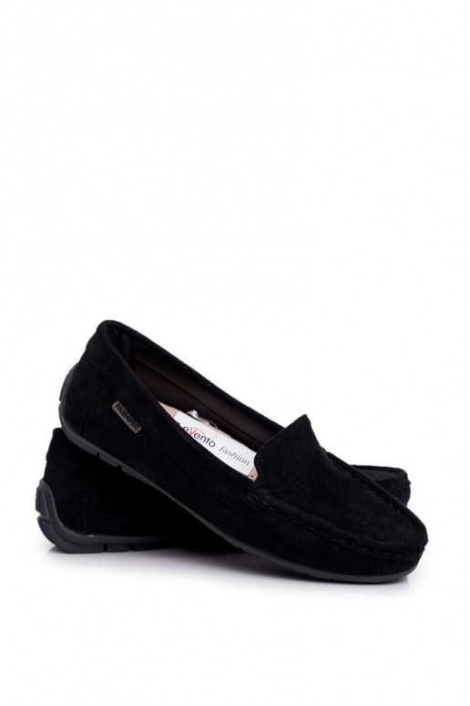 Women's Black Faux Suede Loafers... Women's Black Faux Suede Loafers...