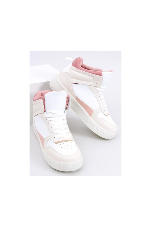 White-pink womens sneakers with platform White-pink womens sneakers with platform
