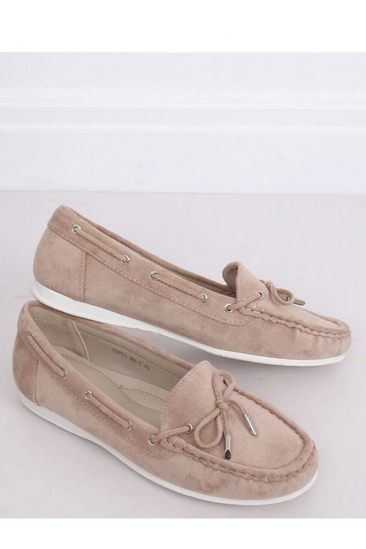 Women's Beige Faux Suede Loafers...