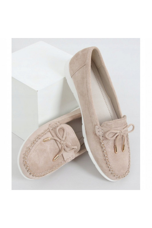 Women's Beige Faux Suede Loafers...