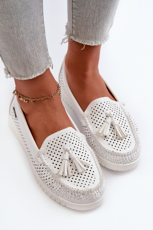 White Women's Cutout Moccasins Made... White Women's Cutout Moccasins Made...