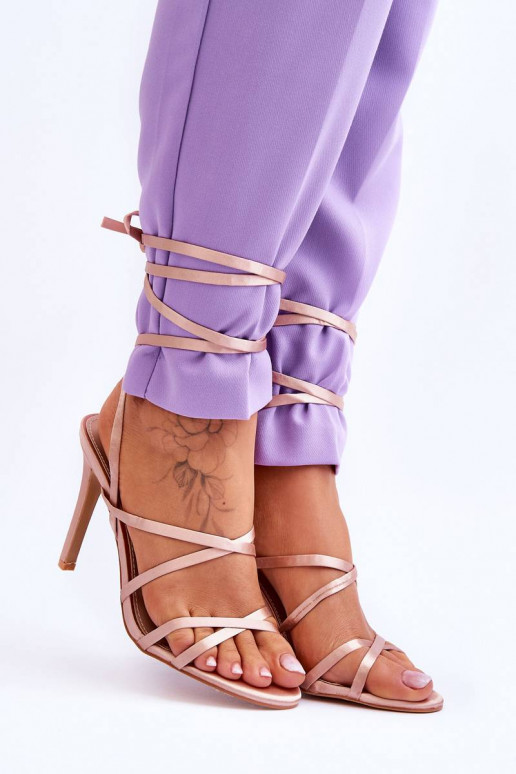 Women's Tied Sandals On A High Heel... Women's Tied Sandals On A High Heel...
