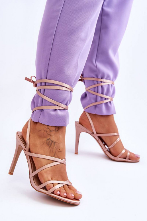 Women's Tied Sandals On A High Heel... Women's Tied Sandals On A High Heel...