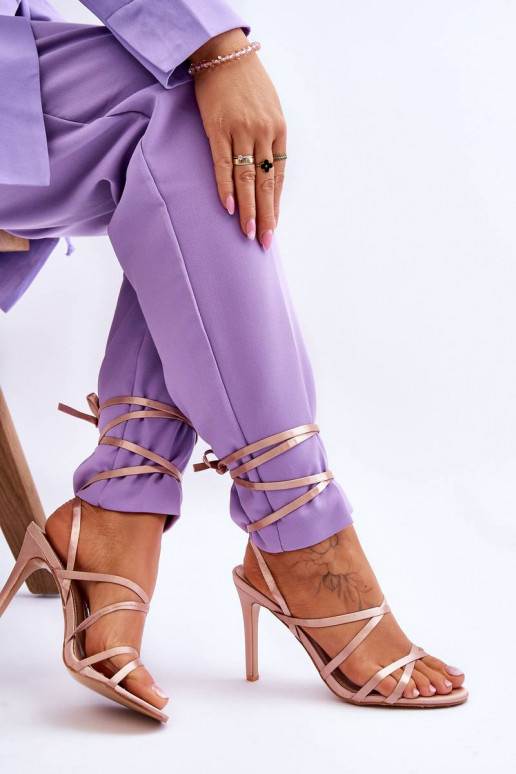 Women's Tied Sandals On A High Heel... Women's Tied Sandals On A High Heel...