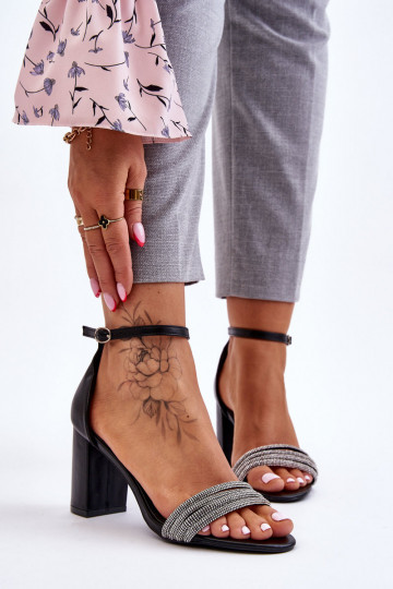 Elegant Sandals With Cubic...