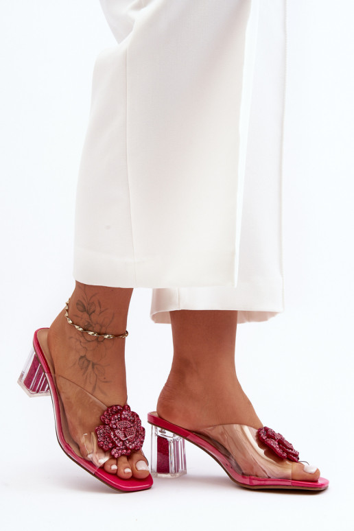 Transparent Slingback Sandals with... Transparent Slingback Sandals with...