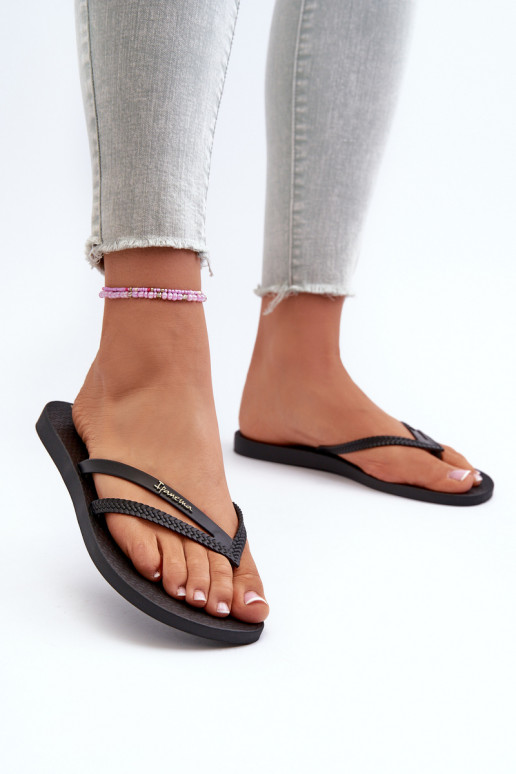 Women's Rubber Flip Flops Black Women's Rubber Flip Flops Black