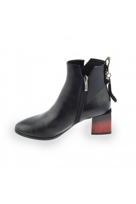 Boots on Chunky Heel with Cutout...