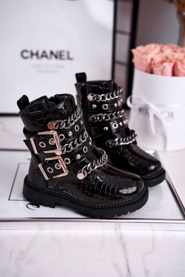 Juodos spalvos Moteriški batai