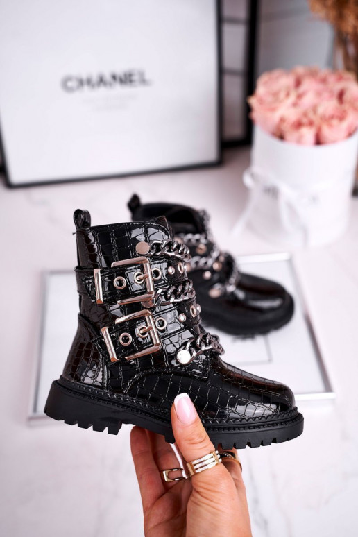 Juodos spalvos Moteriški batai Juodos spalvos Moteriški batai