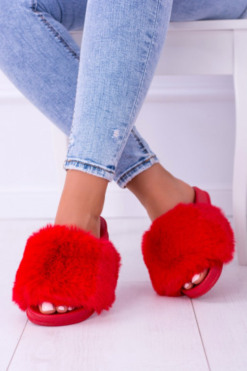 Slippers With Fur Rubber