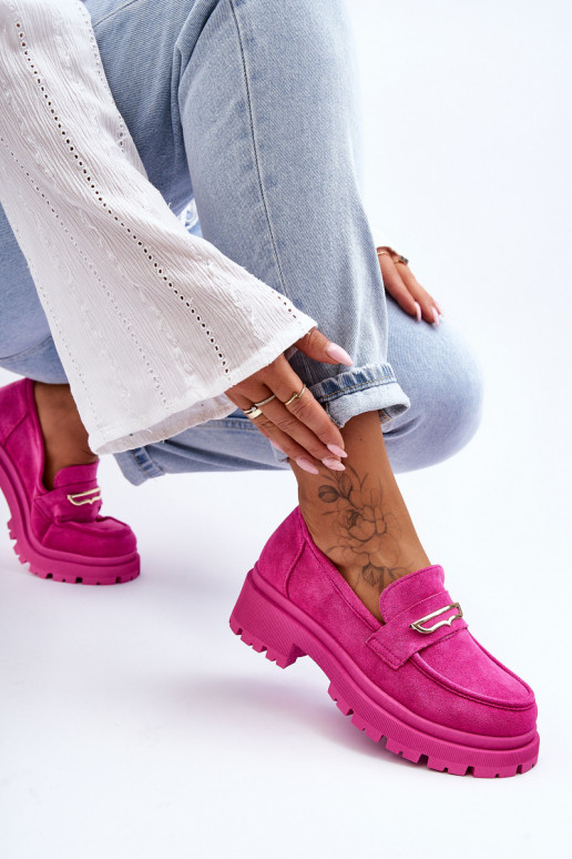 Women's Suede Slip-On Loafers Pink... Women's Suede Slip-On Loafers Pink...