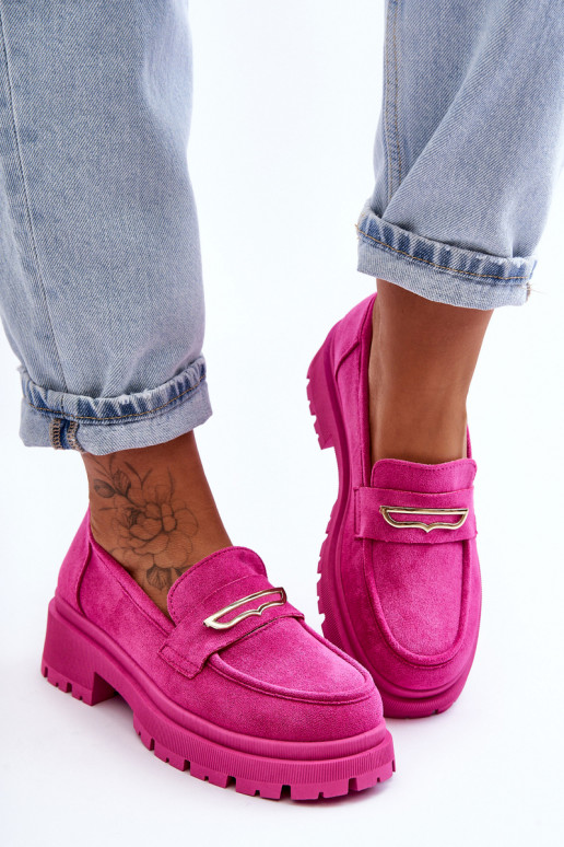 Women's Suede Slip-On Loafers Pink... Women's Suede Slip-On Loafers Pink...
