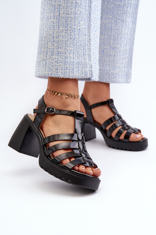 Black patent Leather Women's Sandals... Black patent Leather Women's Sandals...