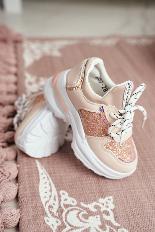 Children's sneakers with glitter in... Children's sneakers with glitter in...