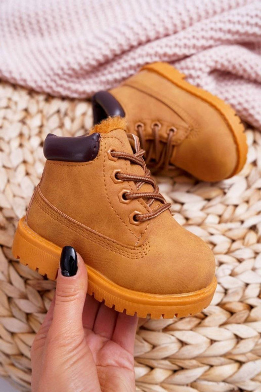 Children's Warmed Trappers Boots Camel