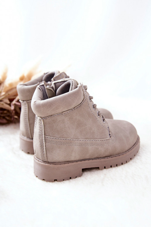 Children's Boots With Zipper Grey Children's Boots With Zipper Grey
