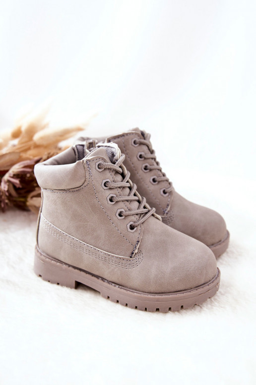 Children's Boots With Zipper Grey Children's Boots With Zipper Grey