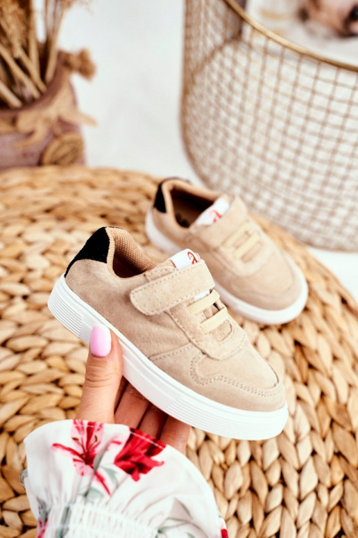 Children's Velcro Sneakers Beige Children's Velcro Sneakers Beige