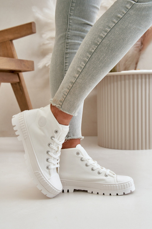 Women's High Top Sneakers Big Star OO274009 White Women's High Top Sneakers Big Star OO274009 White