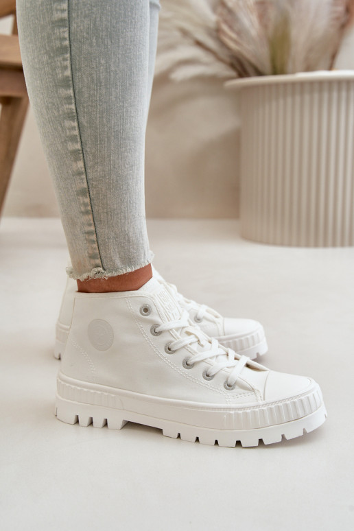 Women's High Top Sneakers Big Star OO274009 White Women's High Top Sneakers Big Star OO274009 White
