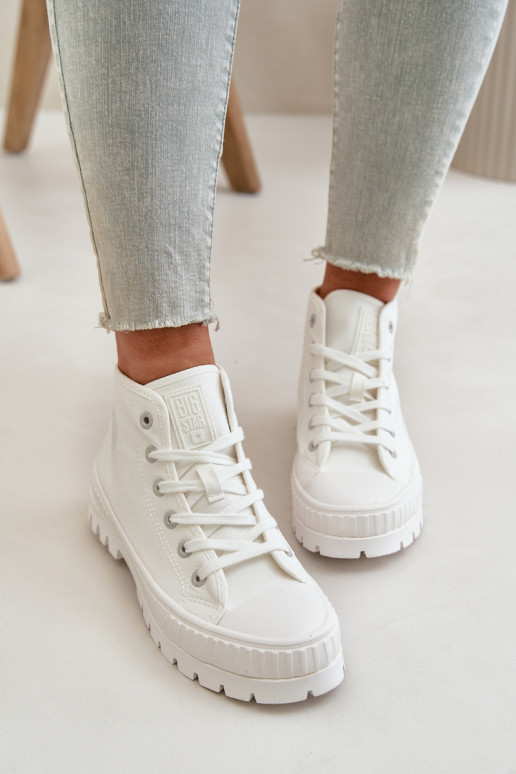 Women's High Top Sneakers Big Star OO274009 White Women's High Top Sneakers Big Star OO274009 White
