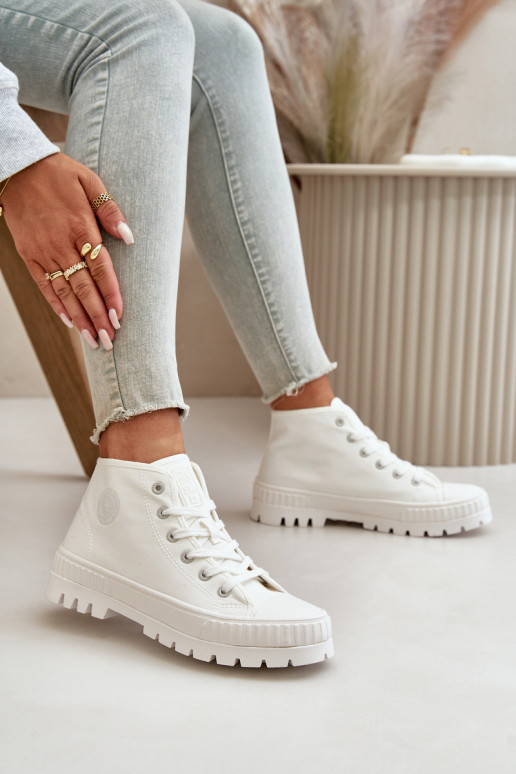 Women's High Top Sneakers Big Star OO274009 White Women's High Top Sneakers Big Star OO274009 White