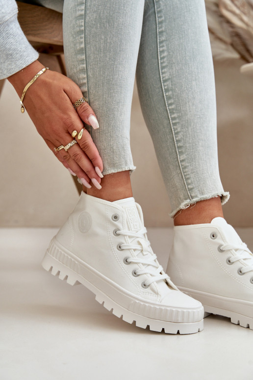 Women's High Top Sneakers Big Star OO274009 White Women's High Top Sneakers Big Star OO274009 White