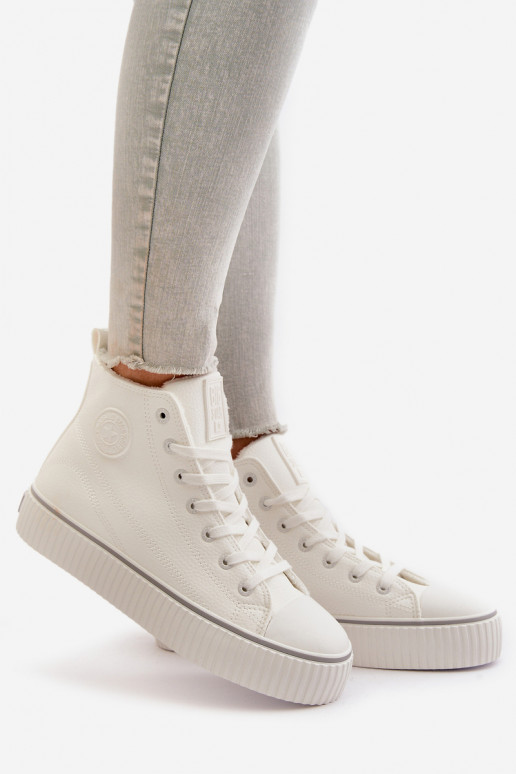 Women's Insulated Sneakers Made Of Eco Leather Big Star OO274788 White Women's Insulated Sneakers Made Of Eco Leather Big Star OO274788 White