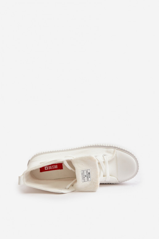 Women's Insulated Sneakers Made Of Eco Leather Big Star OO274788 White Women's Insulated Sneakers Made Of Eco Leather Big Star OO274788 White