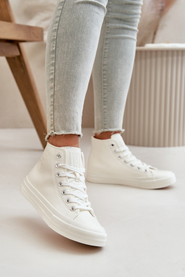 Women's Insulated Sneakers From Eco Leather White Big Star OO274932 2