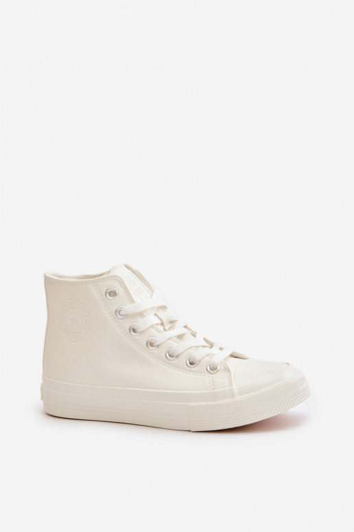 Women's Insulated Sneakers From Eco Leather White Big Star OO274932