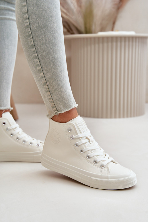 Women's Insulated Sneakers From Eco Leather White Big Star OO274932