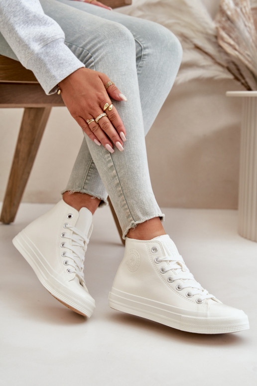 Women's Insulated Sneakers From Eco Leather White Big Star OO274932