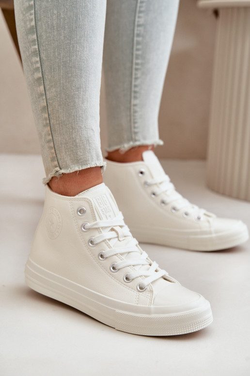 Women's Insulated Sneakers From Eco Leather White Big Star OO274932