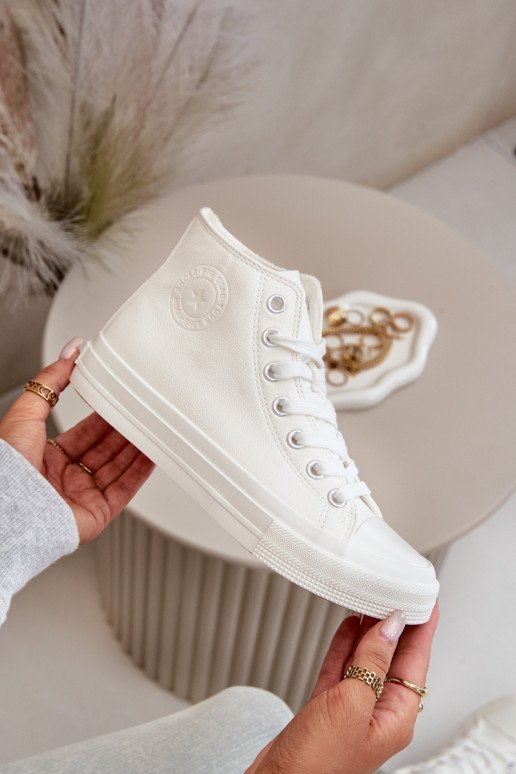 Women's Insulated Sneakers From Eco Leather White Big Star OO274932