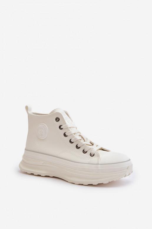 Women's Platform Sneakers Eco Leather Big Star OO274064 White