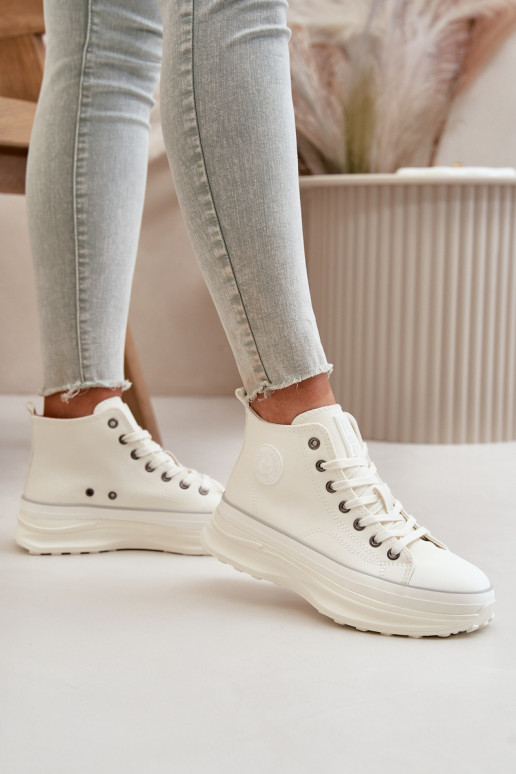 Women's Platform Sneakers Eco Leather Big Star OO274064 White