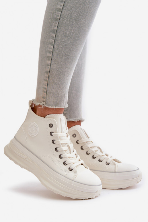 Women's Platform Sneakers Eco Leather Big Star OO274064 White