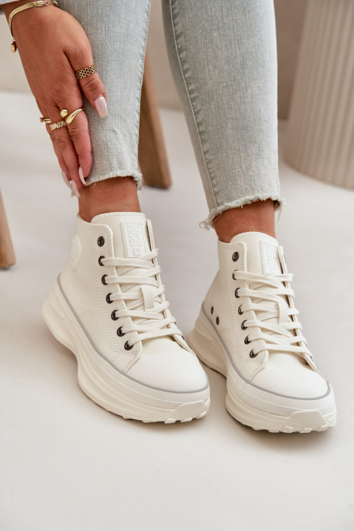 Women's Platform Sneakers Eco Leather Big Star OO274064 White