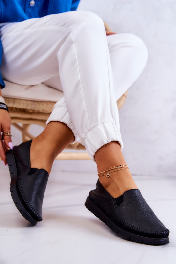 Women's Leather Slip-On...